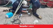 Concluyeron los trabajos de mantenimiento en el puerto de Puerto Deseado