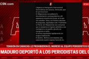 SNTP denuncia la expulsión de Venezuela de periodistas argentinos