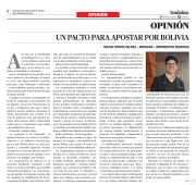 OPINIÓN: UN PACTO PARA APOSTAR POR BOLIVIA