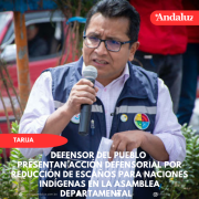 Presentan acción defensorial por reducción de escaños para naciones indígenas en la Asamblea Departamental   