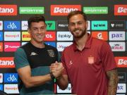 García Basso y González Pirez, en la previa de Racing