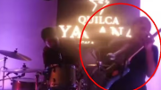 Impactante video: un cantante de rock sufrió una descarga eléctrica en pleno show