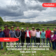 Alcaldía de Tarija dio inicio a la instalación de sistemas de riego tecnificado en la comunidad de Tablada Sud