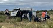 Vuelco en Ruta 40: una furgoneta desbarrancó y dejó 14 heridos, hay un menor grave