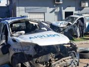 Dos patrulleros chocaron entre sí en medio de una persecución: hay cuatro policías heridos