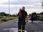 Un año después, el mismo lugar: la foto del bombero donde ahora murió mientras apagaba un incendio