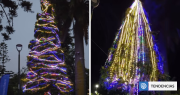 ¿Acaso lo decoró el Grinch? El criticado árbol de Navidad de Tomé: lo arreglaron y quedó peor