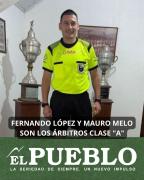 FERNANDO LÓPEZ Y MAURO MELO SON LOS ÁRBITROS CLASE A ‣ Eleazar José Silva