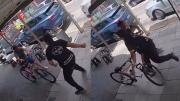 Ladrón que se llevaba una bicicleta fue frenado de una trompada por el dueño de un local de comida rápida