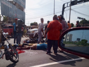 Motorizado sufrió grave lesiones en un accidente vial en la avenida Universidad