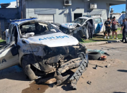 Cuando la persecución se vuelve peligro para todos: chocaron dos patrulleros y cuatro policías sufrieron heridas
