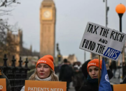 Huelga de médicos británicos en medio de una epidemia de gripe