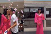 Con un vestido fucsia y mucho estilo, la Cuerpo se casó tras ocho años de relación