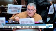 Diputados usaron un cartel de Cristina libre y acusaron que está secuestrada por la Justicia