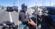 Video: la pelea en plena Autopista La Plata-Buenos Aires que casi termina en tragedia