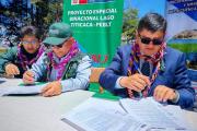 PEBLT y GRP firman convenio para la recuperación de la biodiversidad del lago Titicaca –