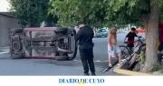 Perdió el control del auto y protagonizó un aparatoso vuelco en Rawson