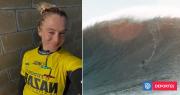 Surfista británica impacta al domar ola ’monstruosa’: hazaña podría valer un Record Guinness