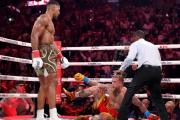 Anthony Joshua noqueó a Jake Paul y le rompió la mandíbula