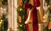 Qué significa colgar una campana con cinta roja en la puerta durante Navidad