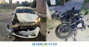 Una mujer sufrió múltiples fracturas tras un choque entre un remis y una moto