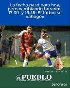 La fecha pasó para hoy, pero cambiando horarios: 17.30′ y 19.45′:El fútbol se ahogó ‣ Eleazar José Silva