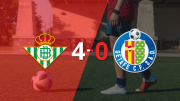LaLiga EA Sports: Con doblete de Aitor Ruibal, Betis liquidó 4-0 a Getafe