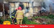 Contingencia eléctrica provoca un incendio que consumió una casa