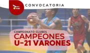 La FBB convoca al Campeonato Clubes Campeones U21 Masculino 2025