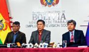 Ministro de Trabajo afirma que más del 70% de los bolivianos está de acuerdo con el Decreto 5503