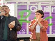 Grabois y Mayra Mendoza en pie de guerra