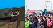 Cochabamba: Bloqueadores apedrearon un vagón del Tren Metropolitano y empresa anuncia procesos