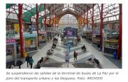 Terminal de Buses La Paz suspende salidas por bloqueos en Senkata, Ventilla y Samo