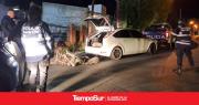 Paró en un control, huyó, chocó y es buscado por abigeato