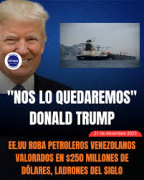 (VIDEO) Nos lo quedaremos: Trump sobre el petróleo incautado frente a Venezuela