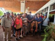 Albisu dispuso la entrega de canastas a cuidacoches ante la suspensión del estacionamiento tarifado