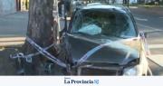 Le robó el auto a la tía y chocó contra un árbol