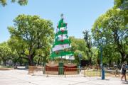 Vecinos en “modo Grinch”: las fuertes críticas al pino de Navidad de la Plaza Independencia