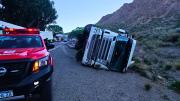 Demoras en alta montaña por el accidente de un camión sobre la Ruta 7