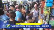 Padres buscan regalos y enfrentan precios elevados en Santa Cruz