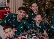 Los futbolistas uruguayos celebraron la Navidad alrededor del mundo con sus familias