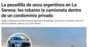 Medio argentino expone violento asalto a turistas en La Serena: robaron camioneta y dólares