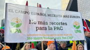 Protesta de agricultores en Bruselas por temor a la producción sudamericana
