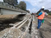 Con el nuevo puente en uso, arranca el desmontaje de la estructura que sostuvo la conexión desde 2017 en Lodana