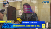 Baja afluencia de pasajeros en la Terminal de Buses de La Paz