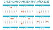 Calendario de feriados 2026: los fines de semana largos y días no laborables que habrá, mes a mes
