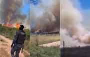 VIDEO.- Desde adentro: las imágenes del impresionante incendio en La Plata