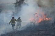 Bomberos de Guayaquil y Samborondón combaten dos incendios forestales