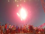 Colorido /Brillo de fuegos artificiales y los trapos al tejido