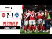 Arsenal vs. Brighton (2-1): video, resumen y goles de la Premier League